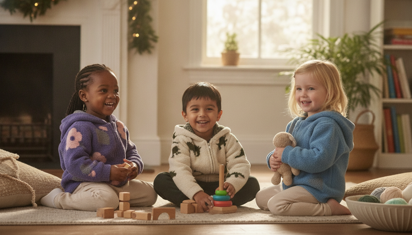 Cozy Kids Hooded Chenille Cardigan Sweater Coat